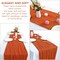 6 Pack Orange Cheesecloth Table Runner 10FT Boho Gauze Fabric Table Runner 35 x 120 Inch